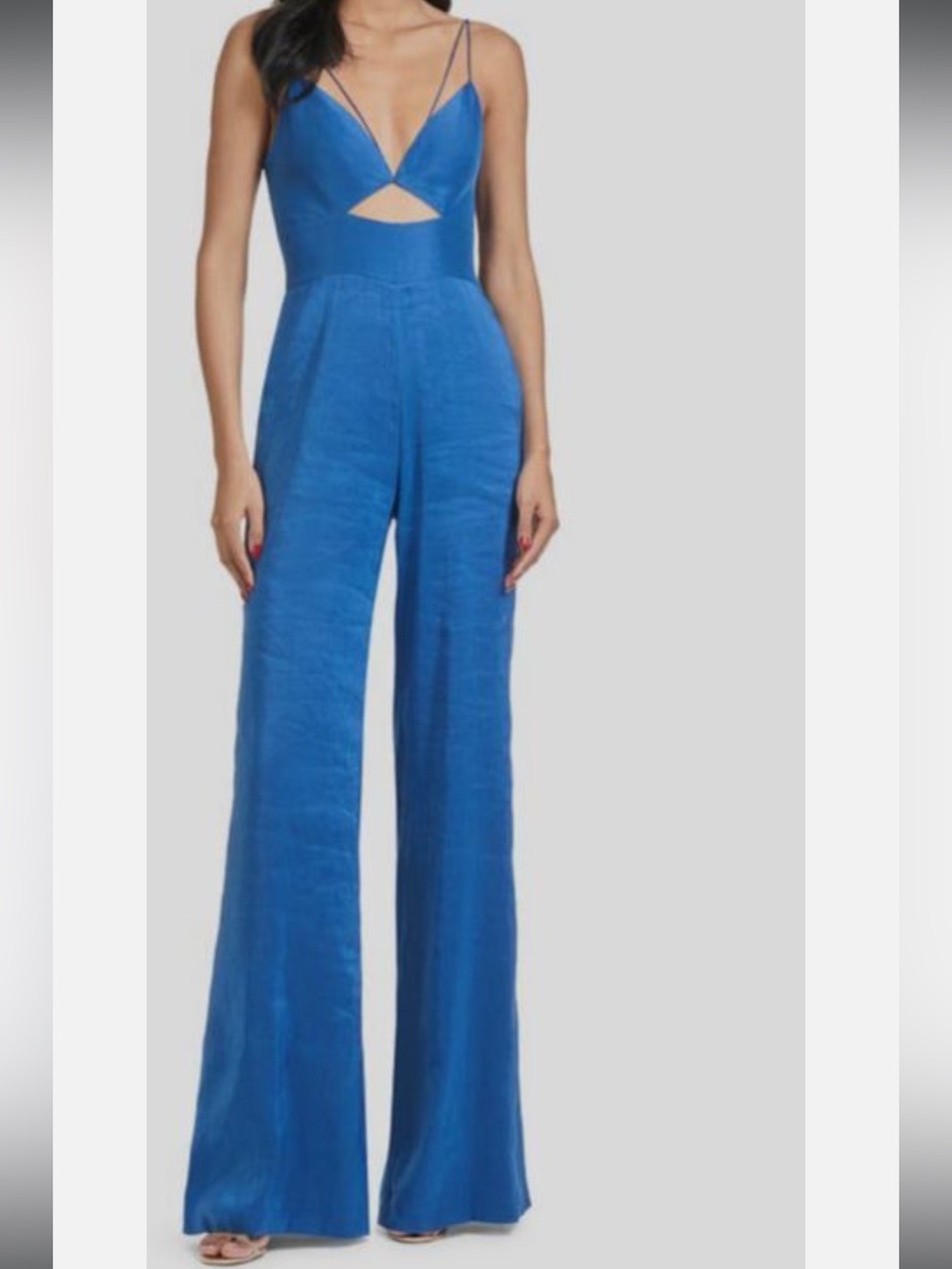 Sachin + Babi Cobalt Blue Spaghetti-Strap Wide-Leg Jumpsuit